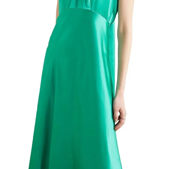 NWT- Silk Saloni The Fleur Dress in Green, Sz 10 - Picture 3 of 17